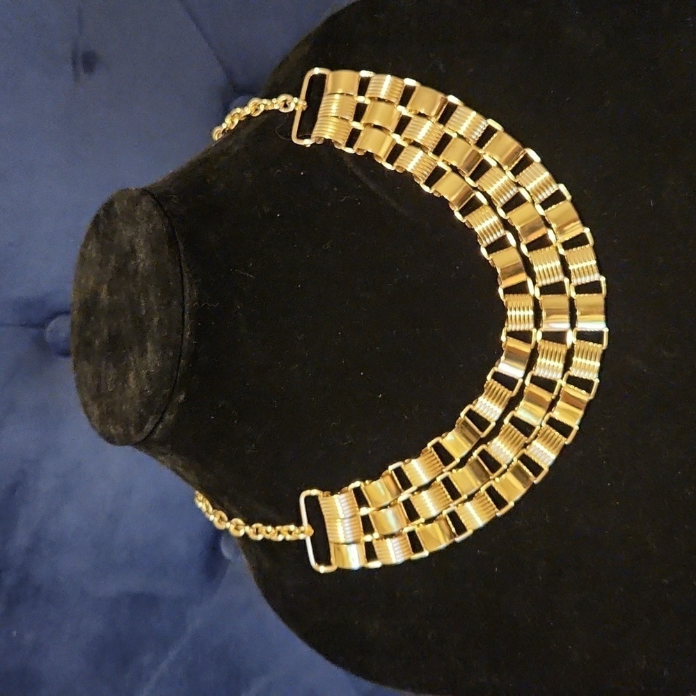 Worthington Gold Three-Row Statement Necklace